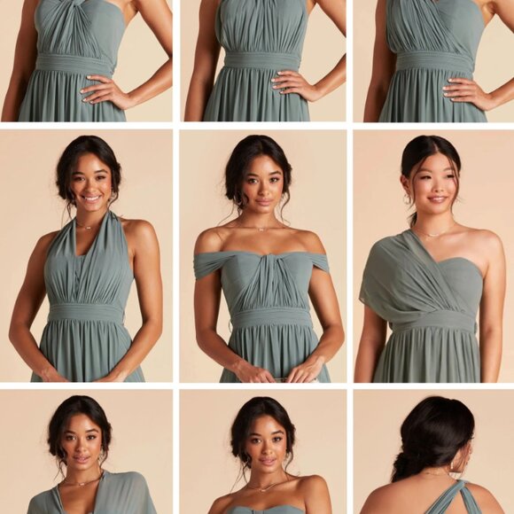 Birdy Grey Grace Dress in Chiffon Sea Glass Size L - Picture 11 of 11